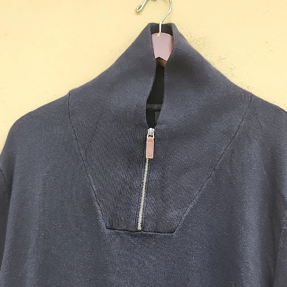 Banana Republic Luxe 3% Cashmere 55% Cotton Navy Sweater